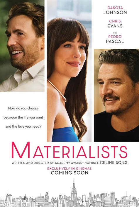 materialists tall Green and Gold movie poster